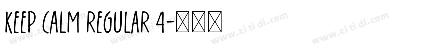 Keep Calm Regular 4字体转换